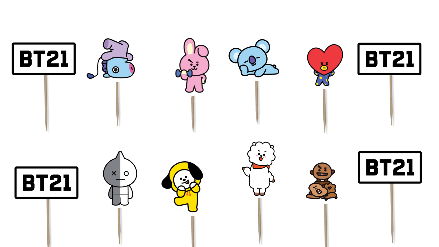 BTS Cupcake Toppers