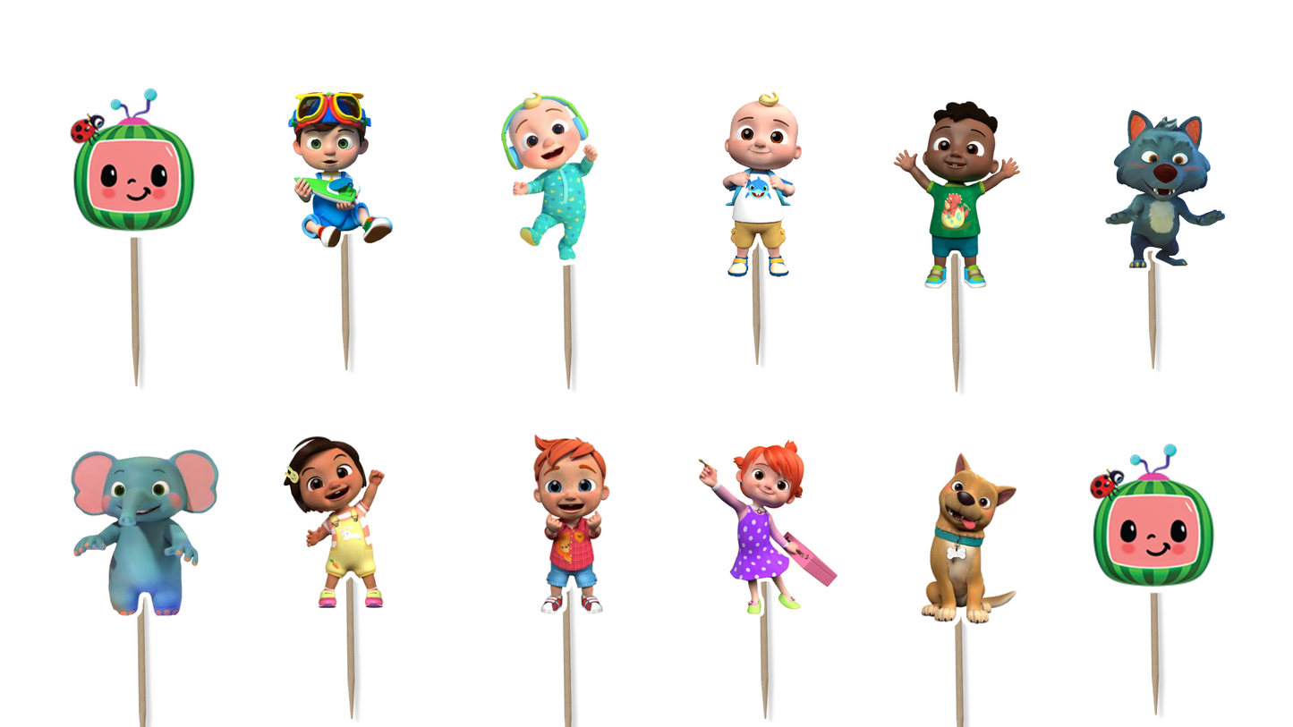 Cocomelon Cupcake Toppers