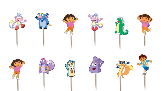 Dora the Explorer Cupcake Toppers