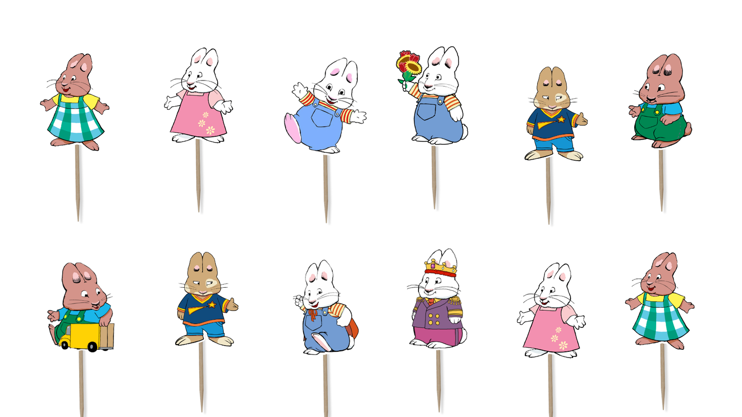 Max and Ruby Cupcake Toppers