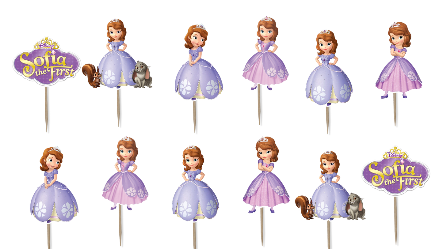 Sophia the 1st Cupcake Toppers