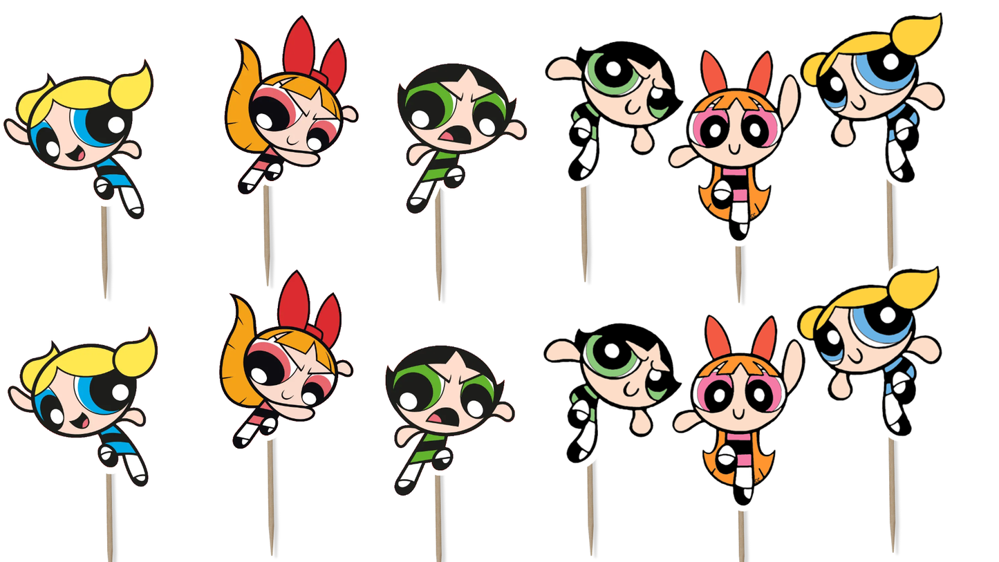 Power Puff Girls Cupcake Toppers