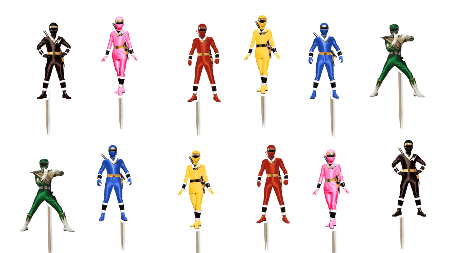 Power Rangers Cupcake Toppers