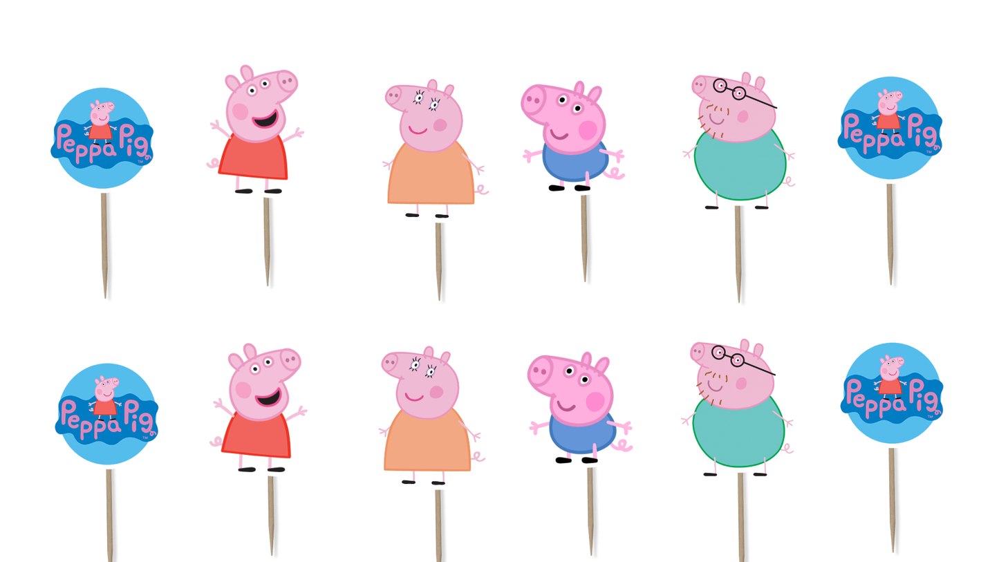 Peppa Pig Cupcake Toppers