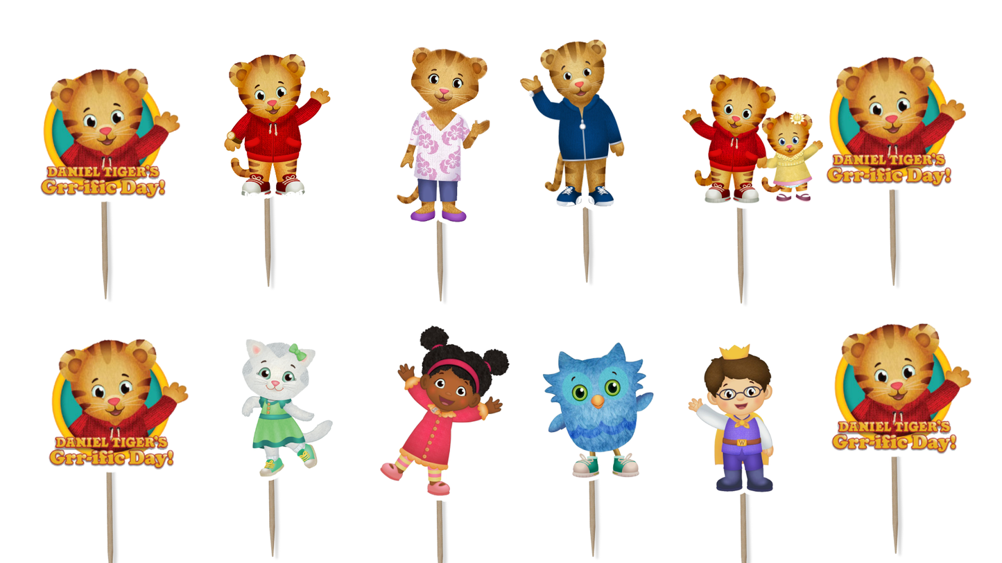 Daniel Tiger Cupcake Toppers