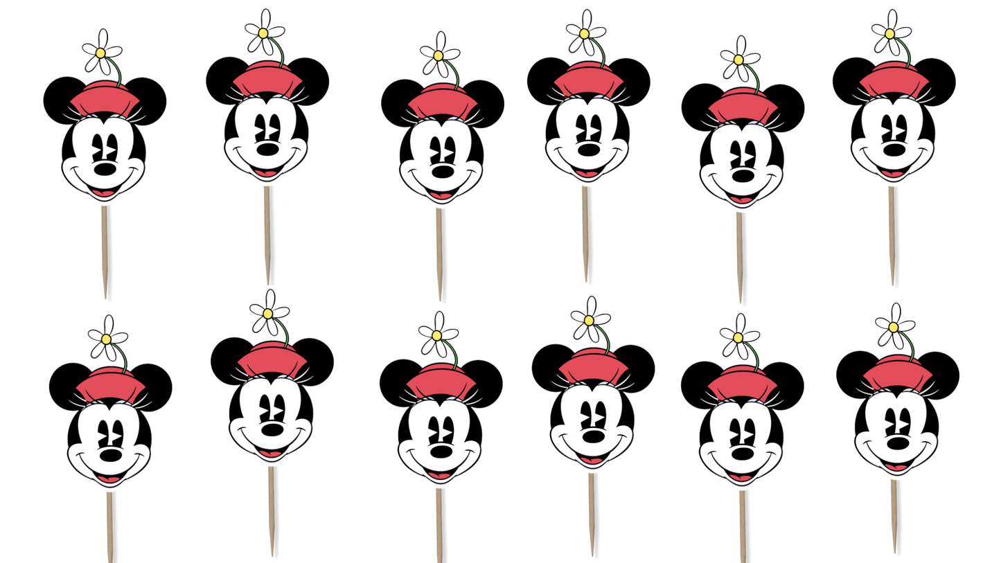 Minnie Mouse Cupcake Toppers