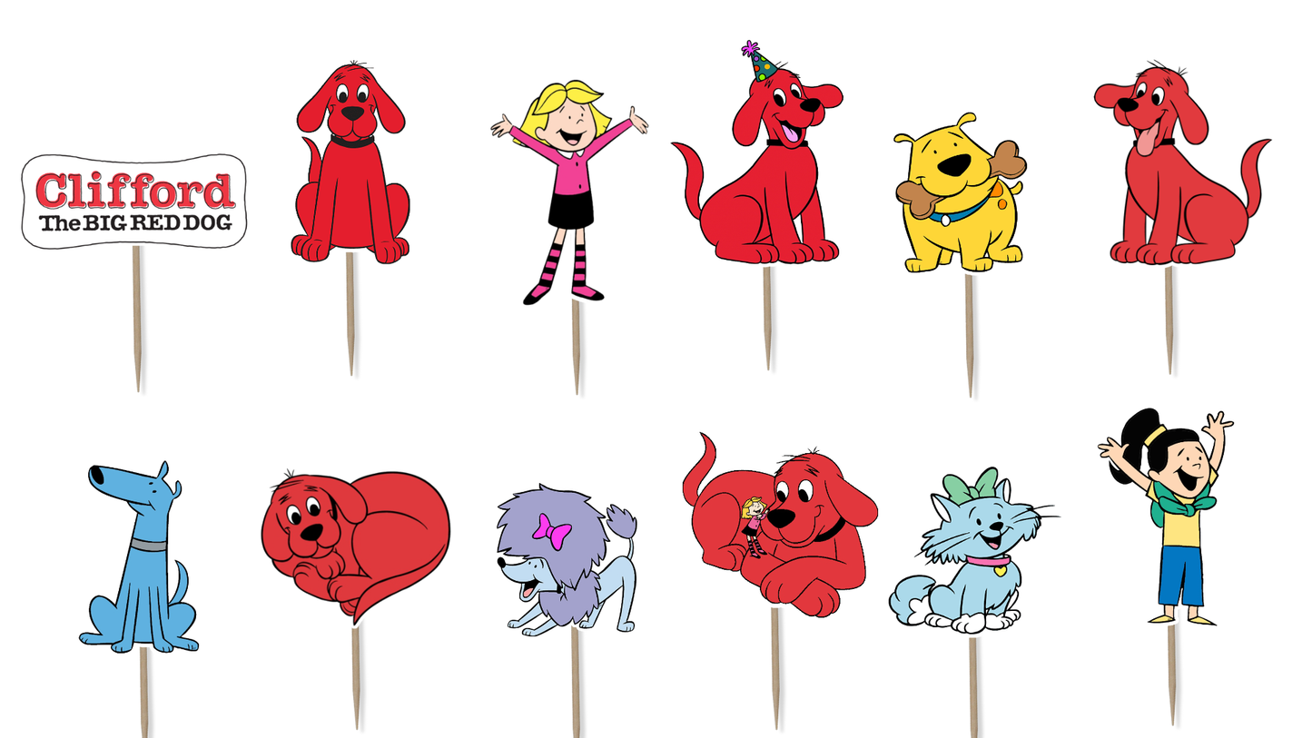 Clifford Cupcake Toppers