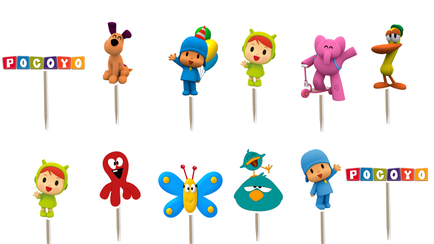 Pocoyo Cupcake Toppers
