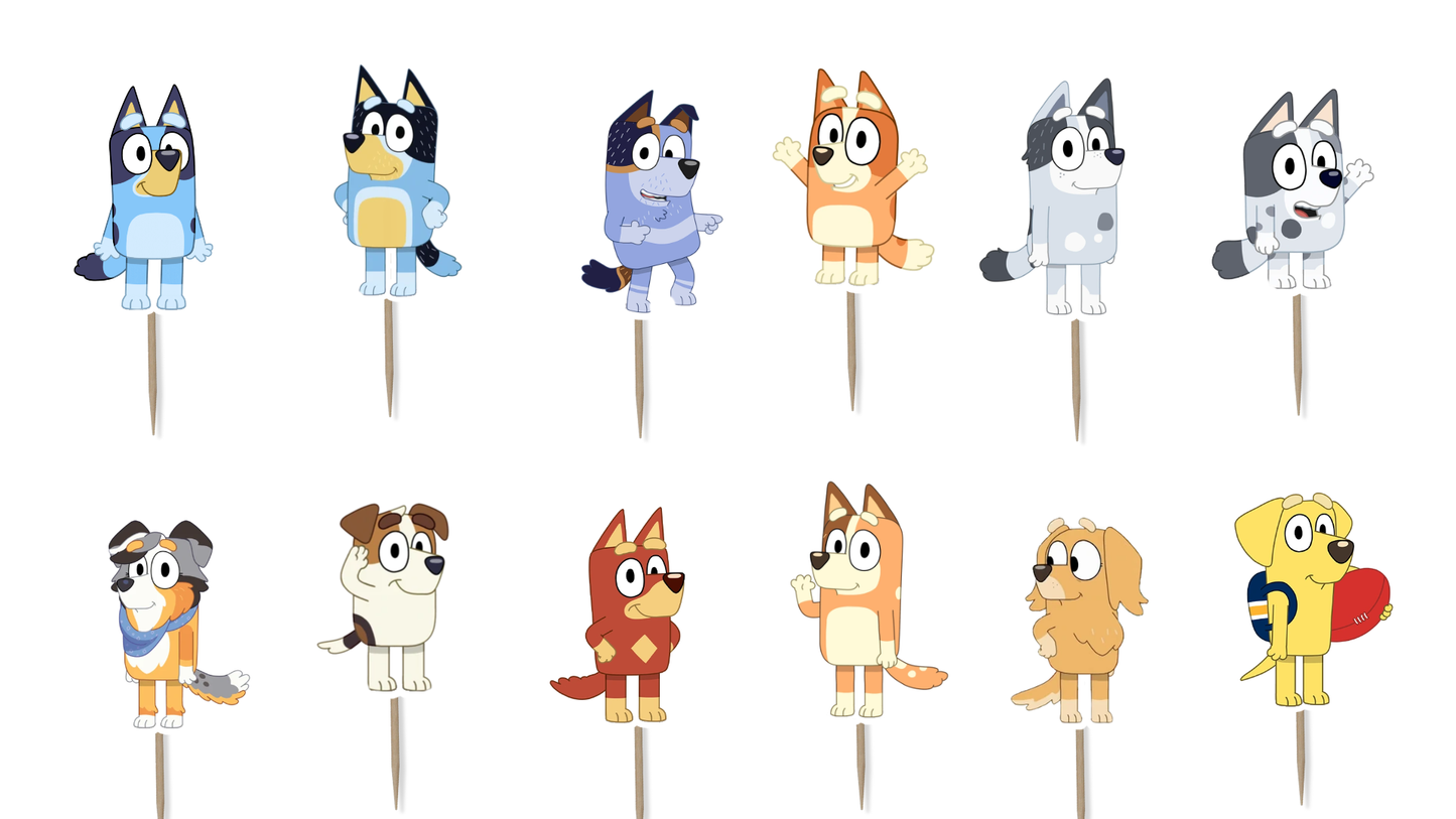 Bluey Cupcake Toppers