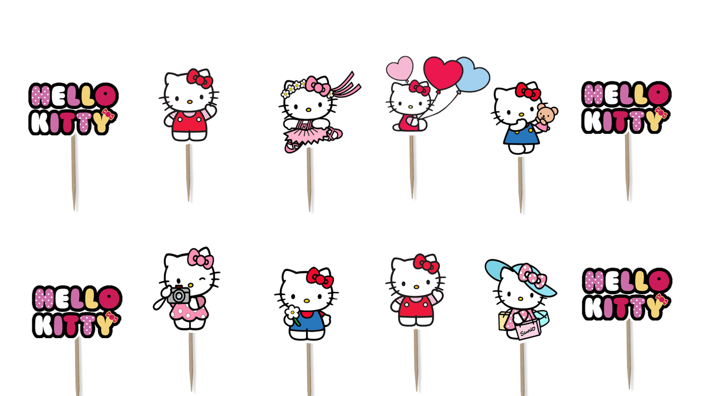 Hello Kitty Cupcake Toppers