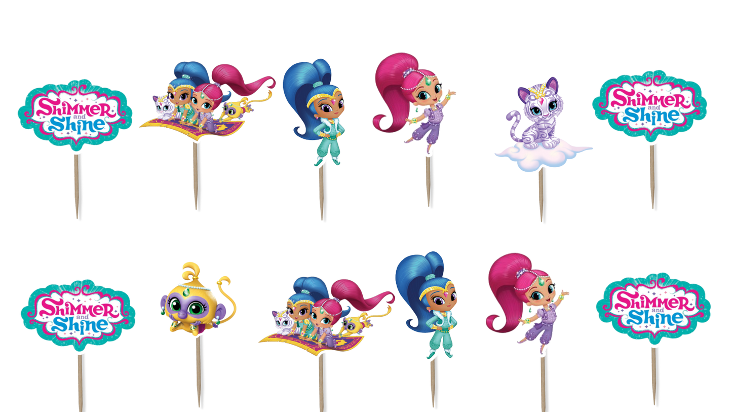 Shimmer and Shine Cupcake Toppers