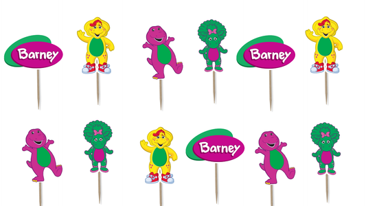 Barney Cupcake Toppers