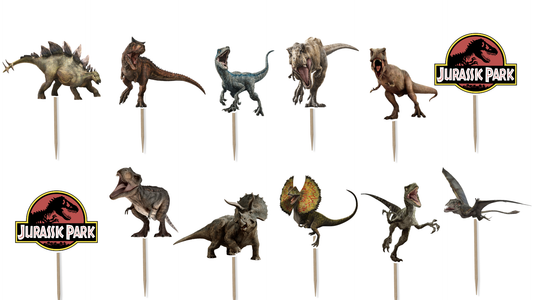 Jurassic Park Cupcake Toppers