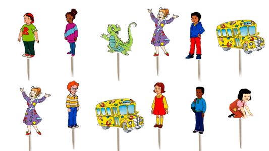 The Magic School Bus Cupcake Toppers