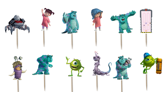 Monsters Inc Cupcake Toppers