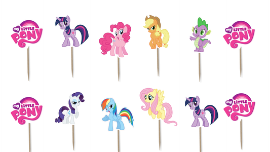 My Little Pony Cupcake Toppers