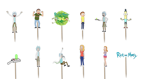 Rick and Morty Cupcake Toppers