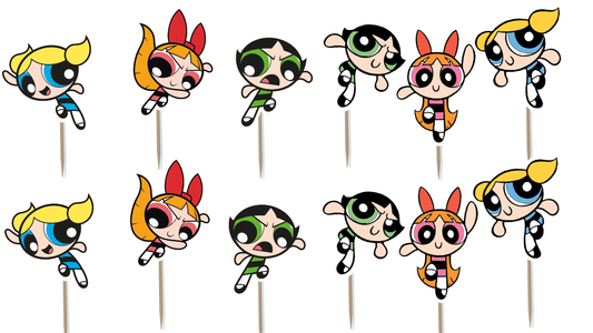 Power Puff Girls Cupcake Toppers
