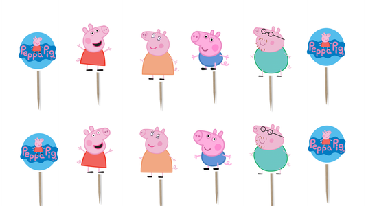 Peppa Pig Cupcake Toppers