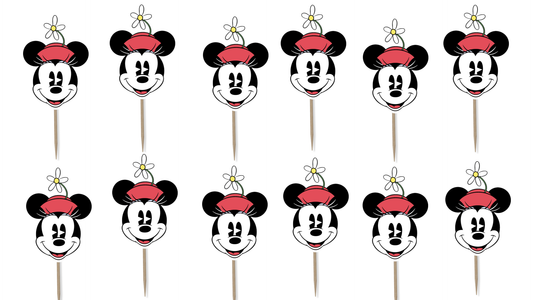 Minnie Mouse Cupcake Toppers