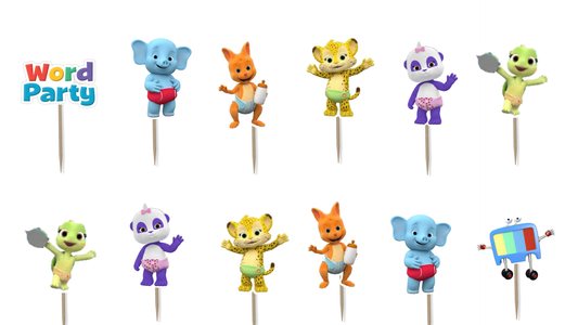 Word Party Cupcake Toppers