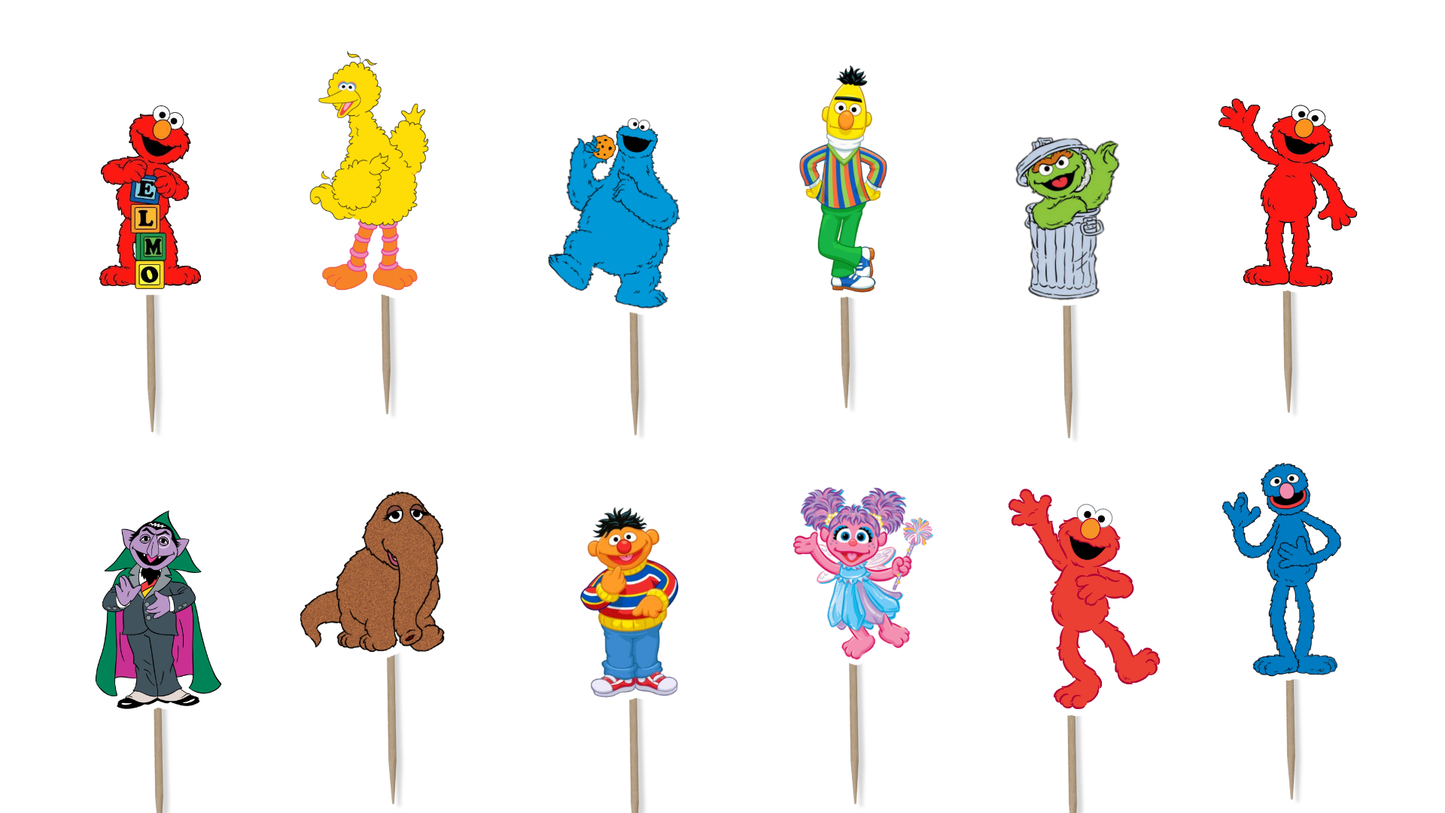 Sesame Street Cupcake Toppers