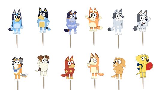 Bluey Cupcake Toppers
